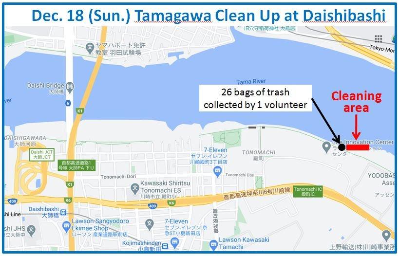 Tamagawa clean up Dec 18, 2022